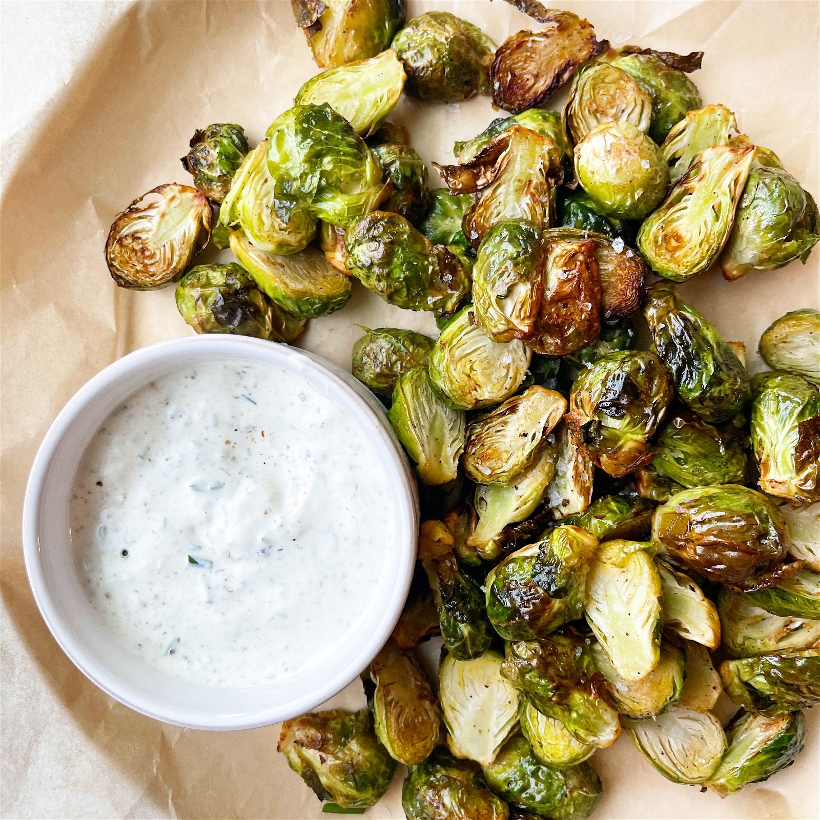 sprouts green goddess dressing Brussels sprouts slaw with green goddess dressing recipe