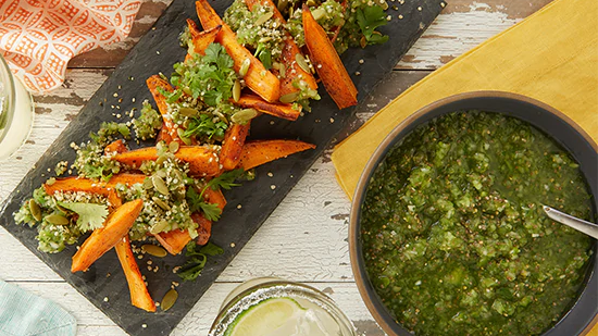 Image of Sweet Potato Fries with Salsa Verde Recipe