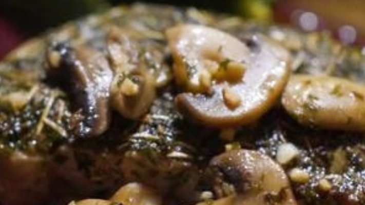 Image of Pork Chops & Mushrooms Simmered with Rosemary