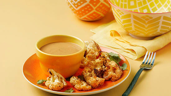 Image of Cauliflower Bites with Sweet Mustard Sauce Recipe