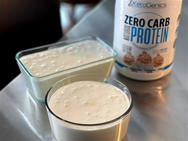 Image of Low Carb Hazelnut Protein Ice Cream Recipe - No Churn & Keto Friendly