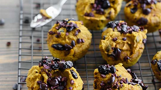 Image of Pumpkin Cacao Muffins Recipe