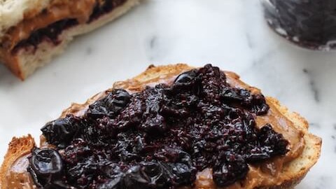 Image of Almond Butter & Superfruit Chia Jam Sandwich Recipe