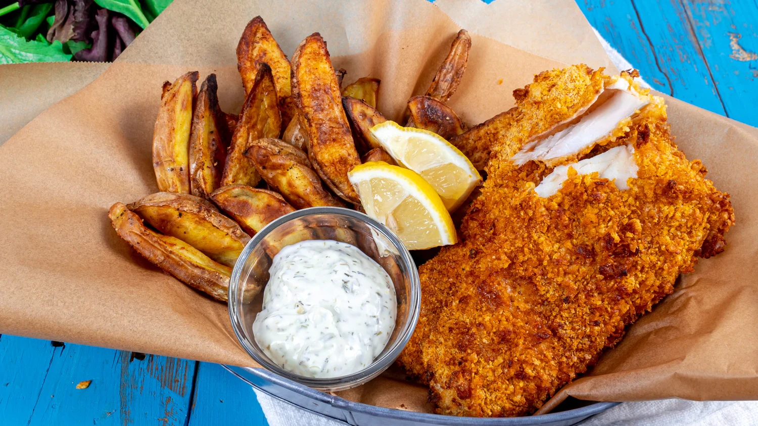 Fish in an outlet air fryer