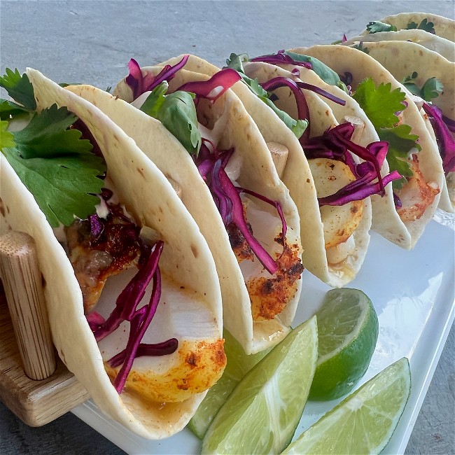 Image of Grilled Fish Tacos with Chica Adobo