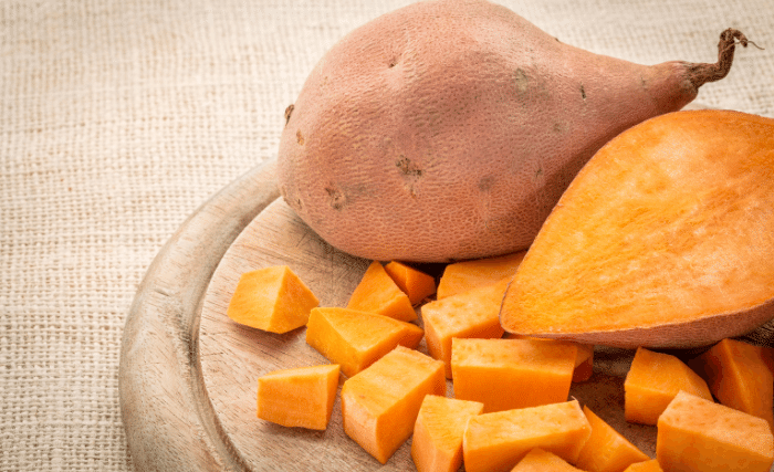 Image of Sweet potatoes need to be cooked before canning. This helps...