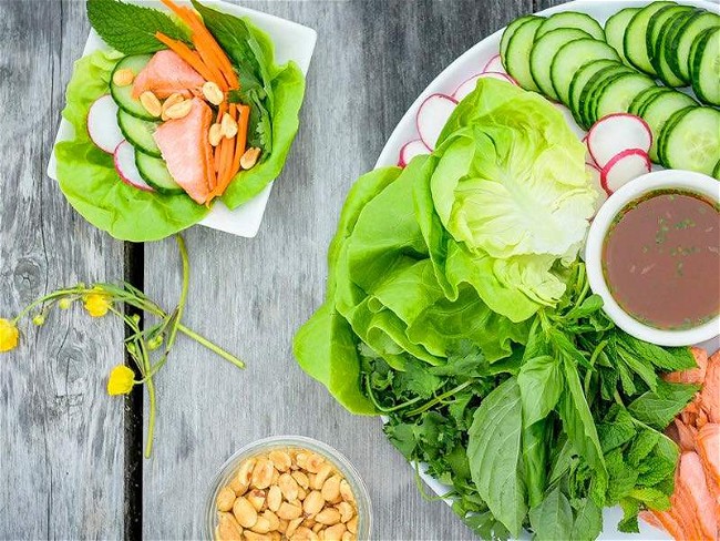 Image of Wild Salmon Lettuce Wraps Recipe