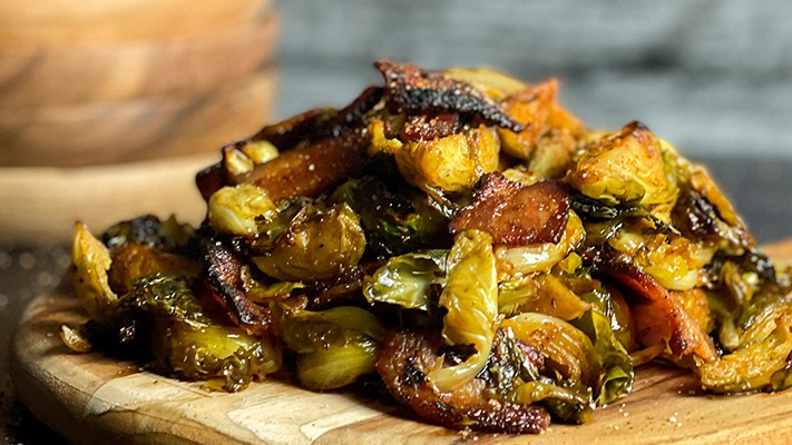 Image of Oven Roasted Barbecue Brussels Sprouts