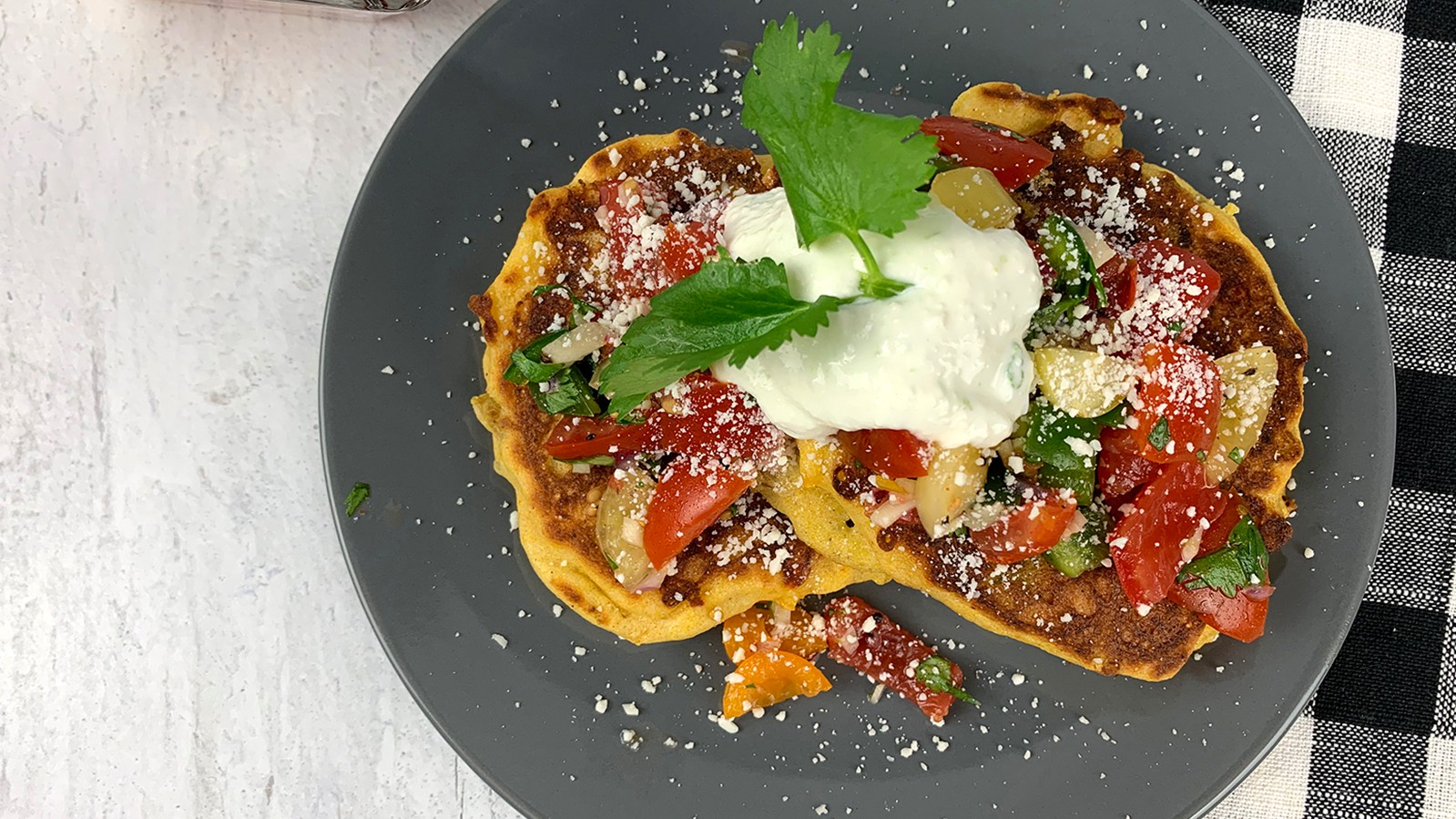 Image of Green Chile Cheddar Hoecakes
