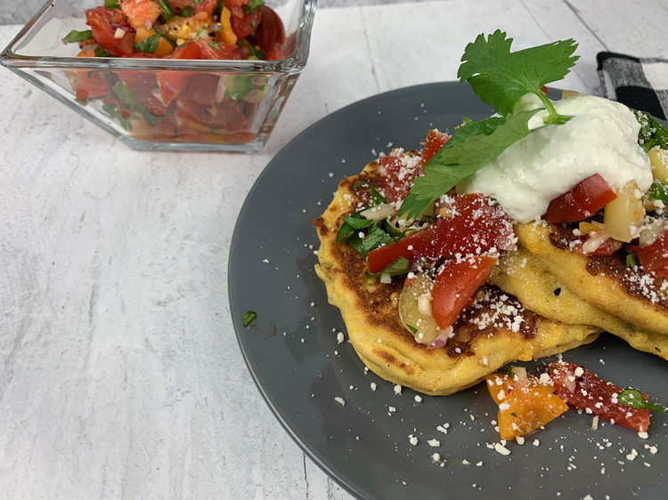 Image of Serve while hot with a generous portion of pico and a dollop of crema! Sprinkle some extra cojita because reasons.