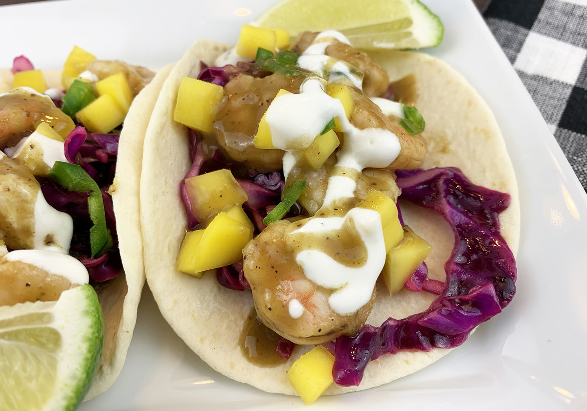 Jalapeño Mango Shrimp Tacos