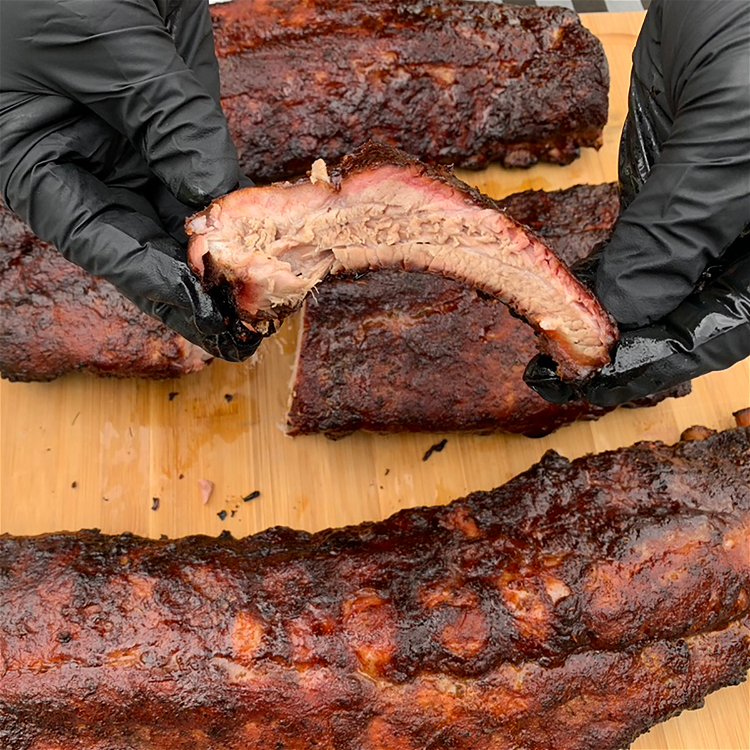 Image of Remove your ribs from the smoker and let rest for...
