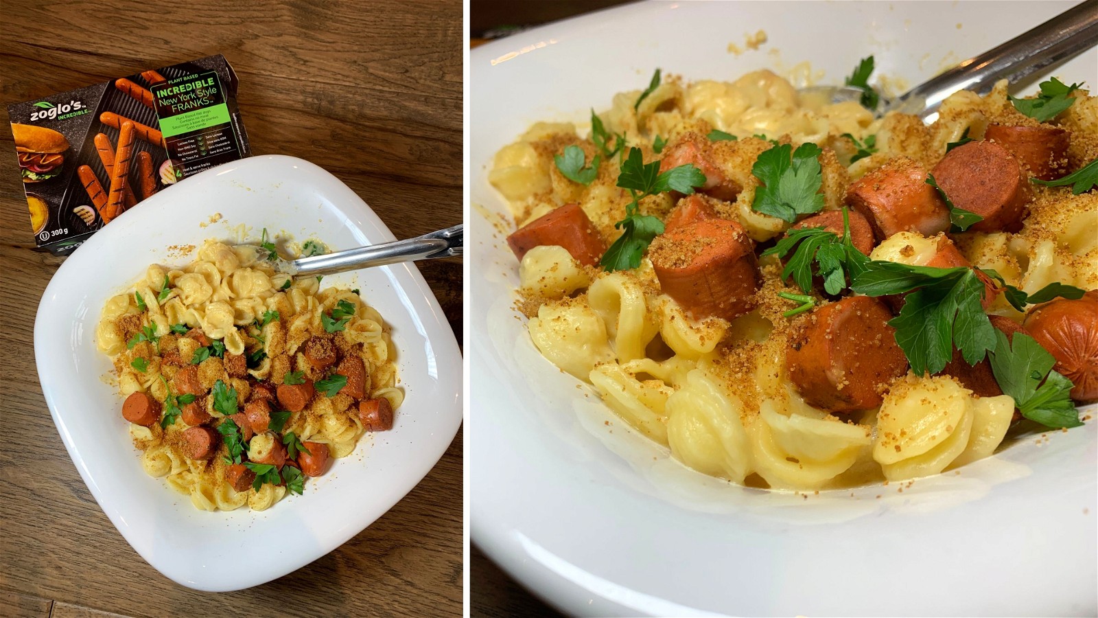Image de macaroni au fromage avec des Franks à la new-yorkaise