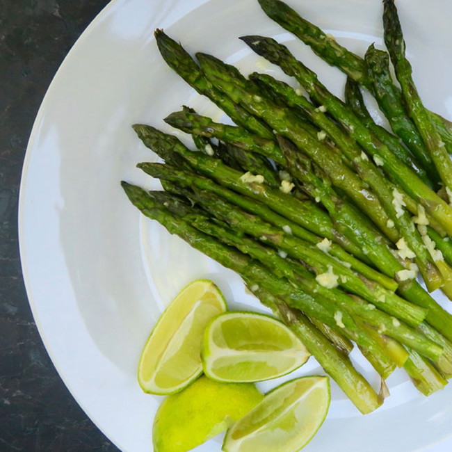 Image of oven roasted asparagus with garlic