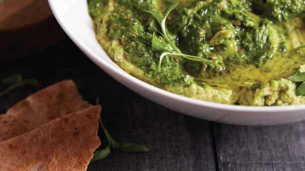 Image of Green Harissa-Avocado Hummus