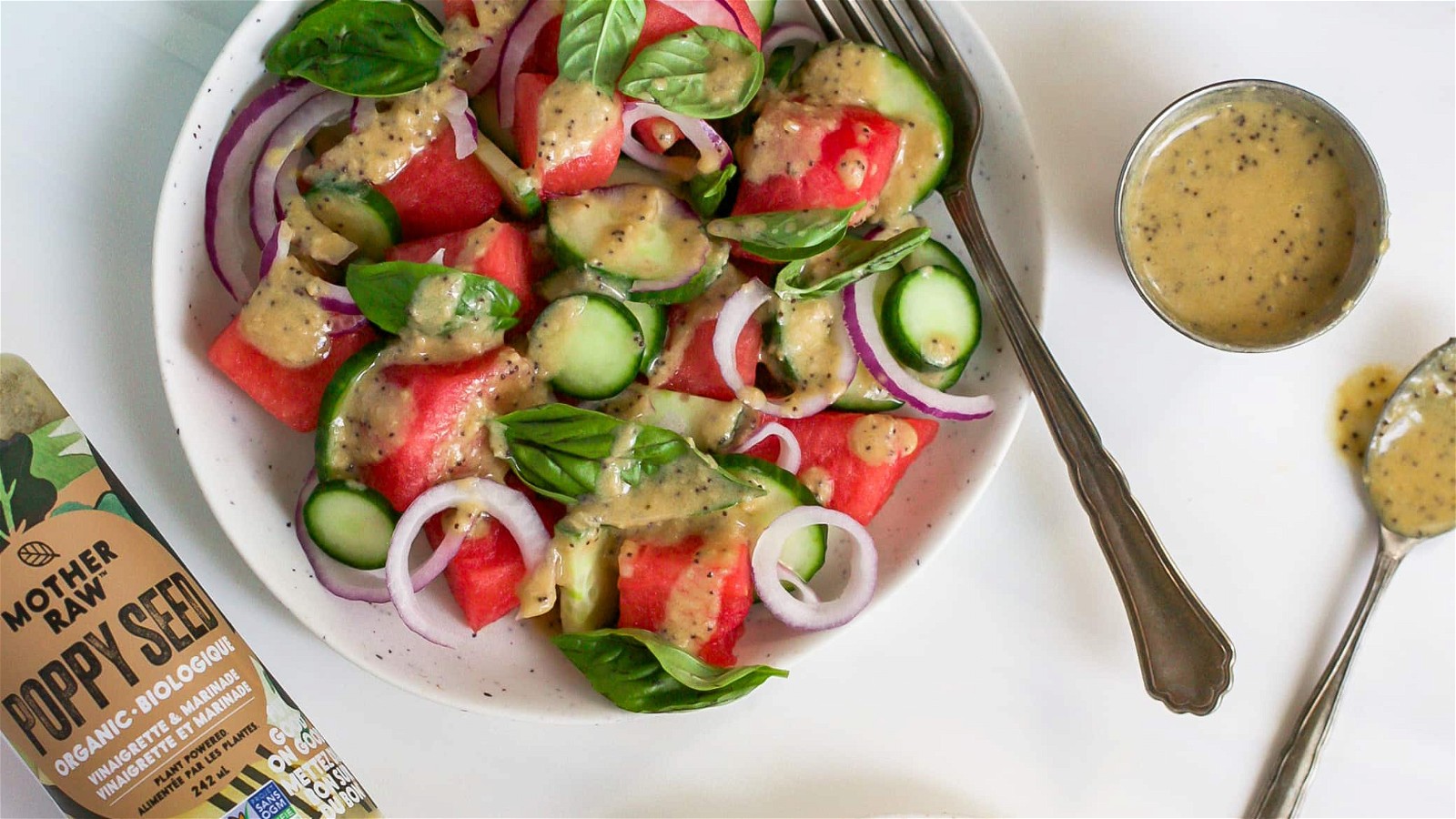 Fresh Watermelon Salad with Poppy Seed Dressing – Mother Raw
