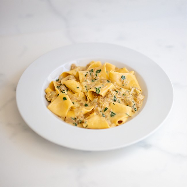Image of Caramelised Onion and Blue Cheese Pasta