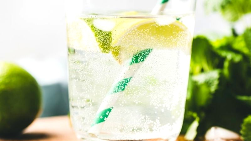 Image of Spiked Sparkling Basil Lemonade
