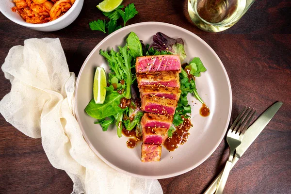 Marinated seared shop ahi tuna