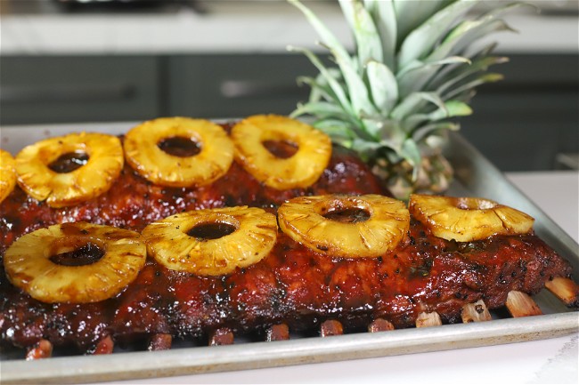 Pineapple teriyaki pork ribs