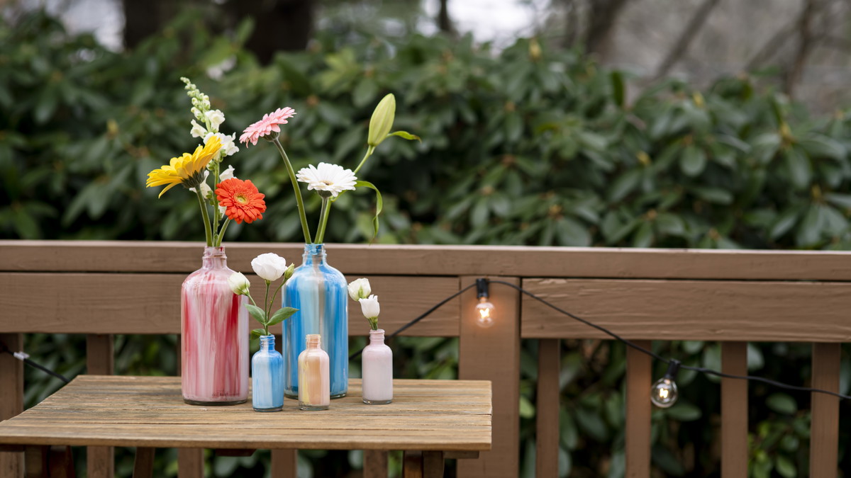 A beautiful way to reuse your Stirrings glass bottles!