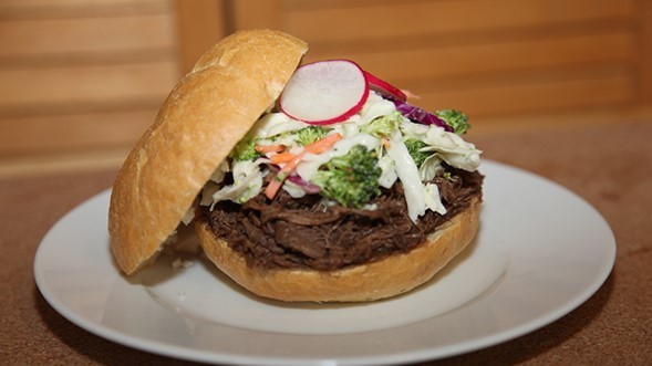 Image of Slow Cooker Barbeque Pulled Goose Sandwich