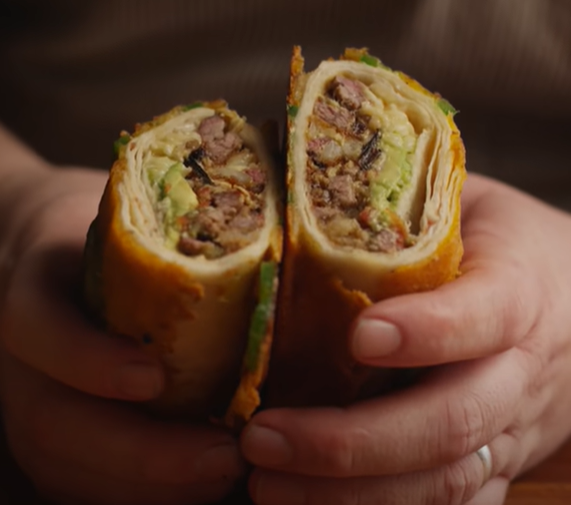 Image of Cheese Crusted California Breakfast Burrito