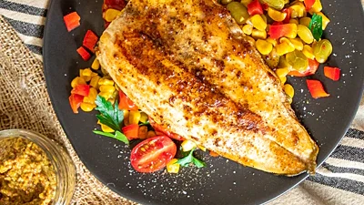 Image of Pan Seared Trout & Summer Succotash