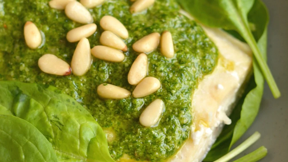 Image of Spinach Pesto Baked Trout