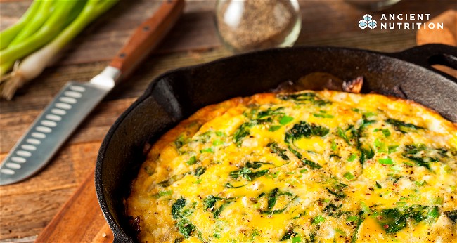 Image of Spinach Goat Cheese Frittata Recipe