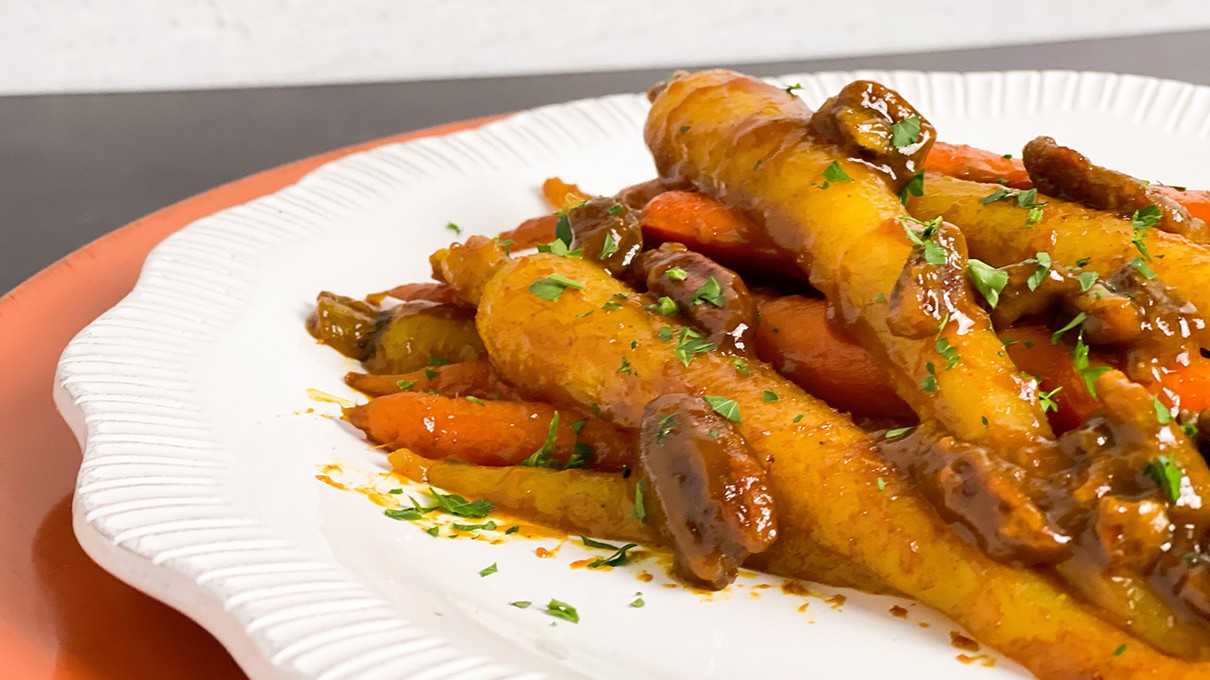 Image of Roasted Mustard Maple Glazed Carrots