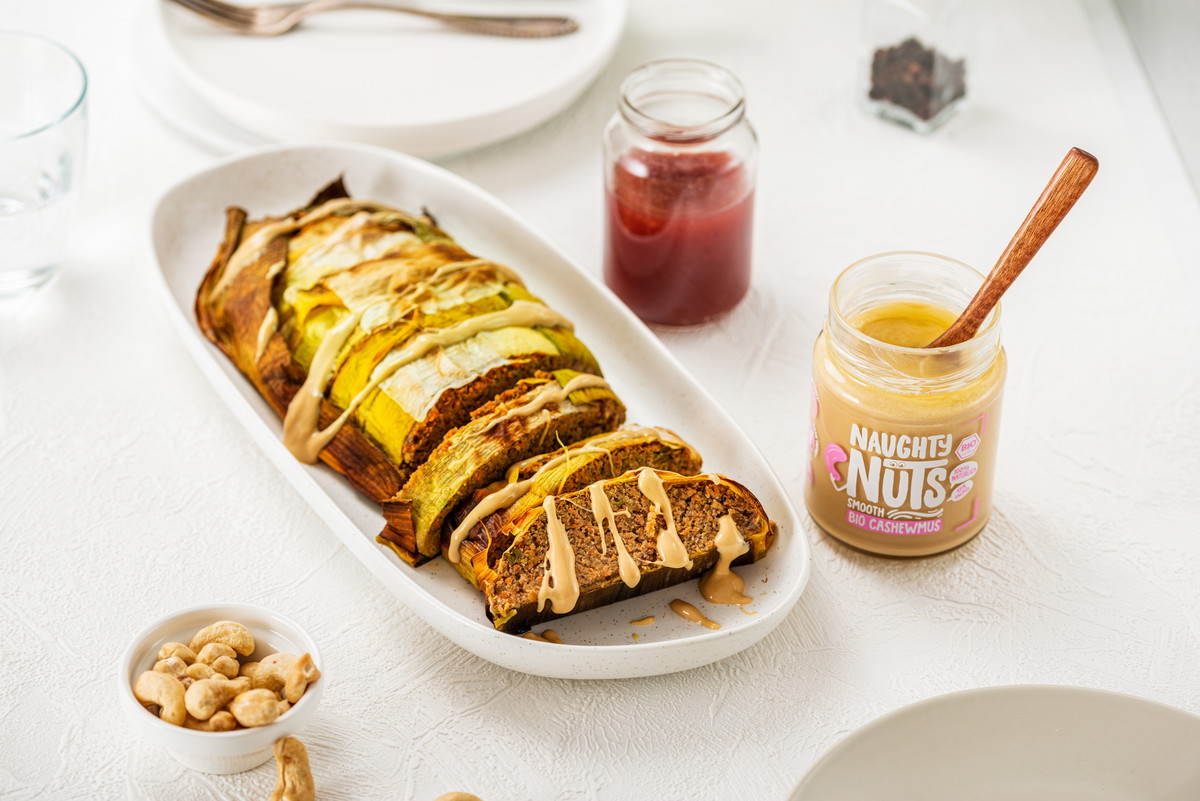 Veganer Osterbraten mit Cashewmus