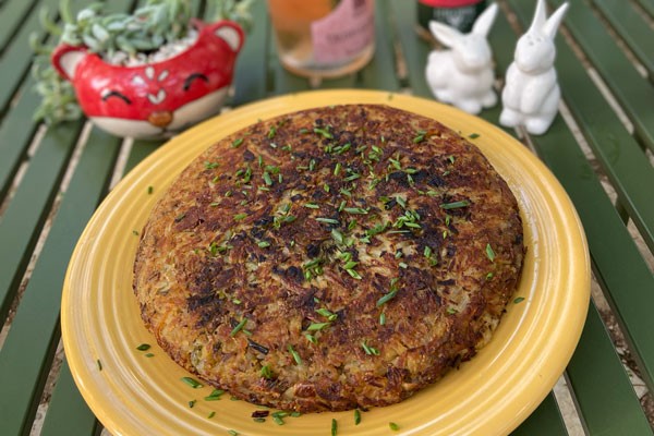 Image of Crispy Hash-Brown Cake with Potato Slayer