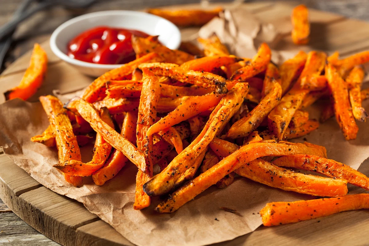 Baked Spicy Barbecue Sweet Potato Fries