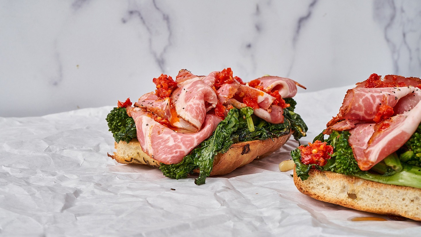 Image of OPEN-FACE CAPICOLLO & BROCCOLI RABE