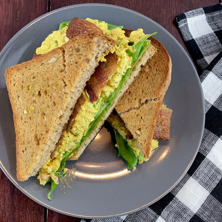 Image of Serve with in lettuce cups, on crackers or on some nice whole wheat bread with bacon and green onions.