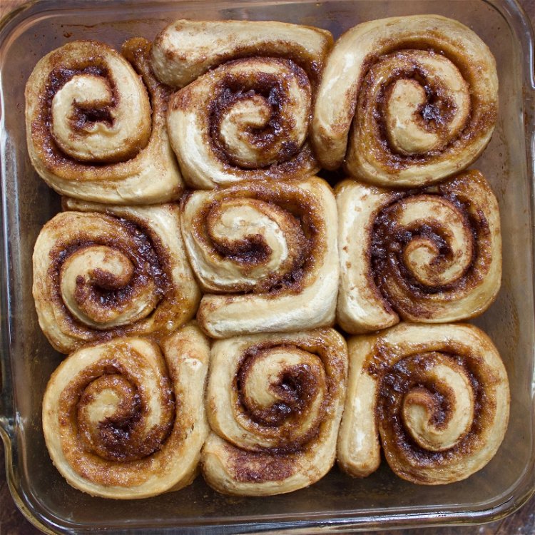 Image of Once the buns are somewhat cool, top with glaze.
