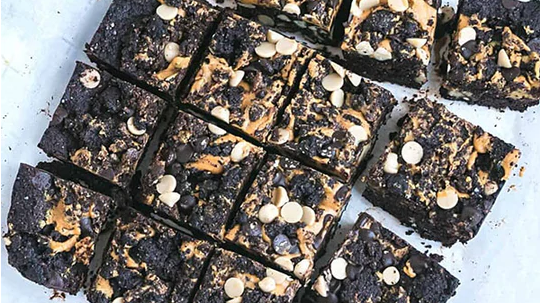 Image of Fudgy Keto Peanut Butter Brownies