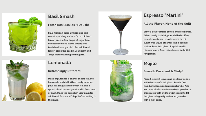 Image of Lean and Green Cocktails, Zero Calorie Holiday Cocktails