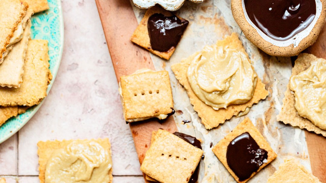 Image of Sweet & Savory Grain-Free Tahini Crackers 