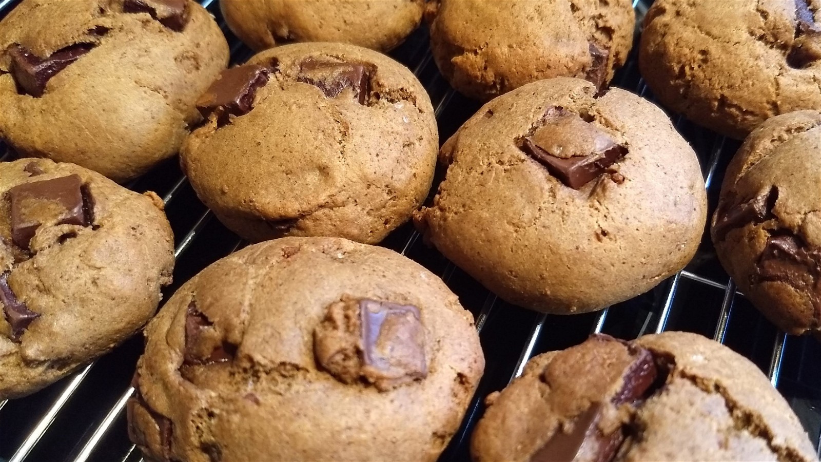Chocolate chip cookies made with purdate date sugar pared with a cup of coffee.