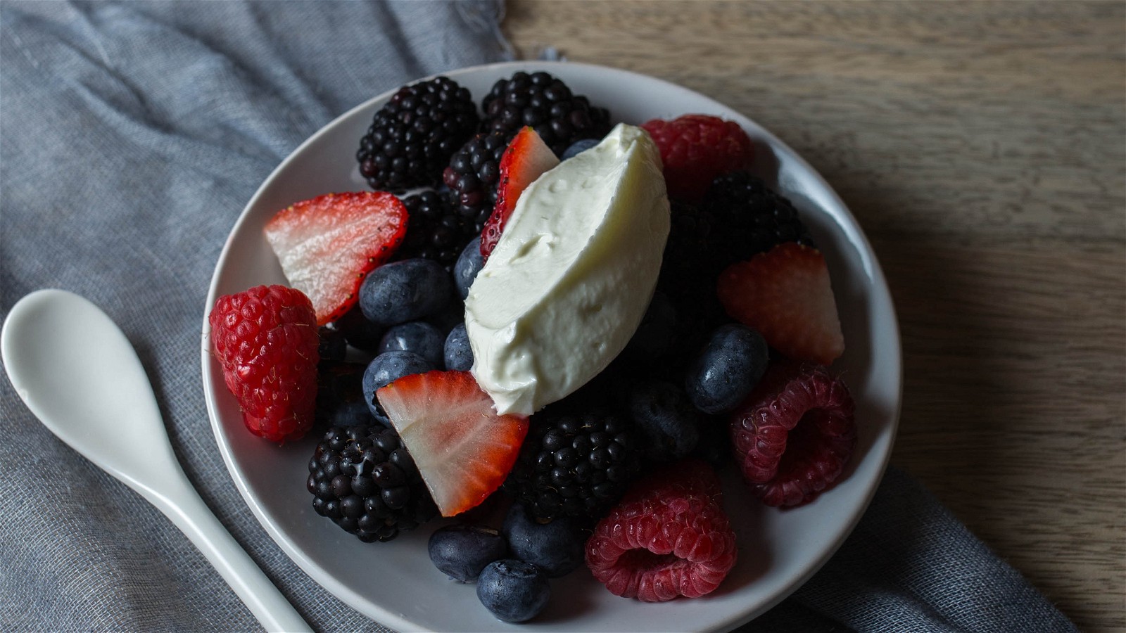 Image of Whipped Honey Goat Cheese & Fresh Berries