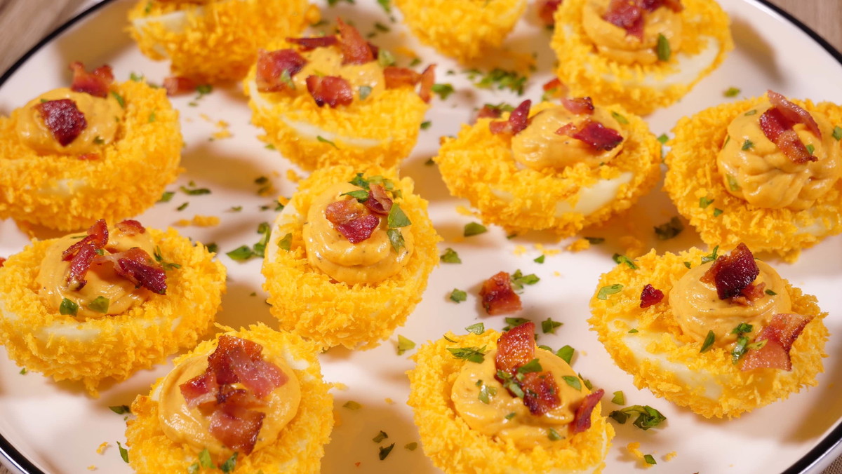 Air fryer Crunchy Deviled Eggs