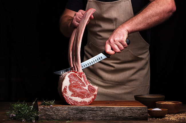 Image of Bourbon-Infused Moose Steak with Wild Rice and Porcini Mushrooms