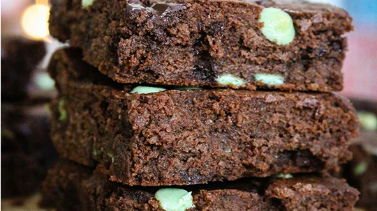 Image of Keto Mint Chocolate Chip Brownies