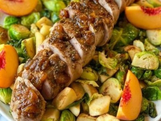 Image of Peach Glazed Pork Tenderloin