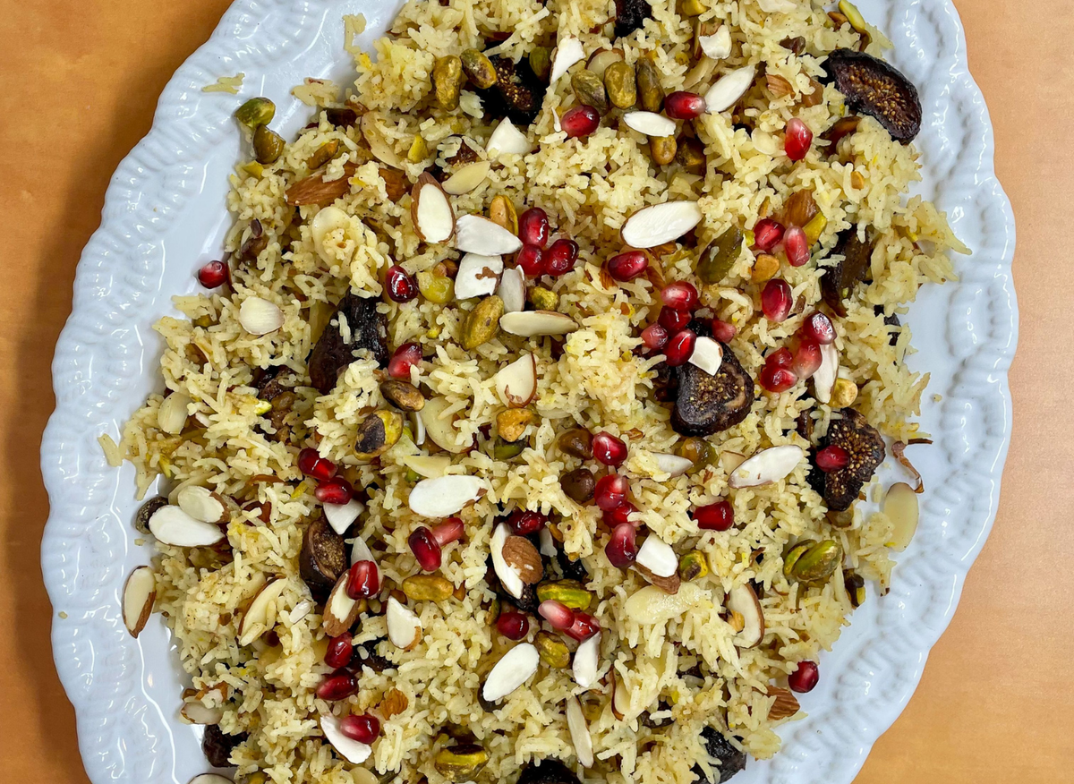 Sweet Saffron Rice with Valley Figlets