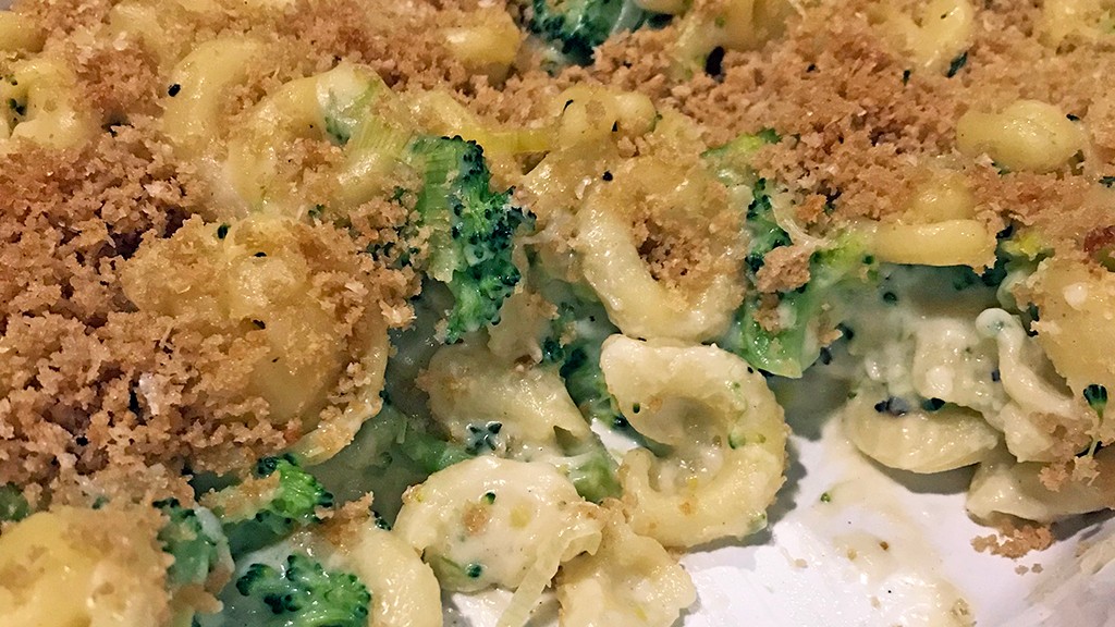 Image of Baked Macaroni and Cheese with Broccoli and Cauliflower