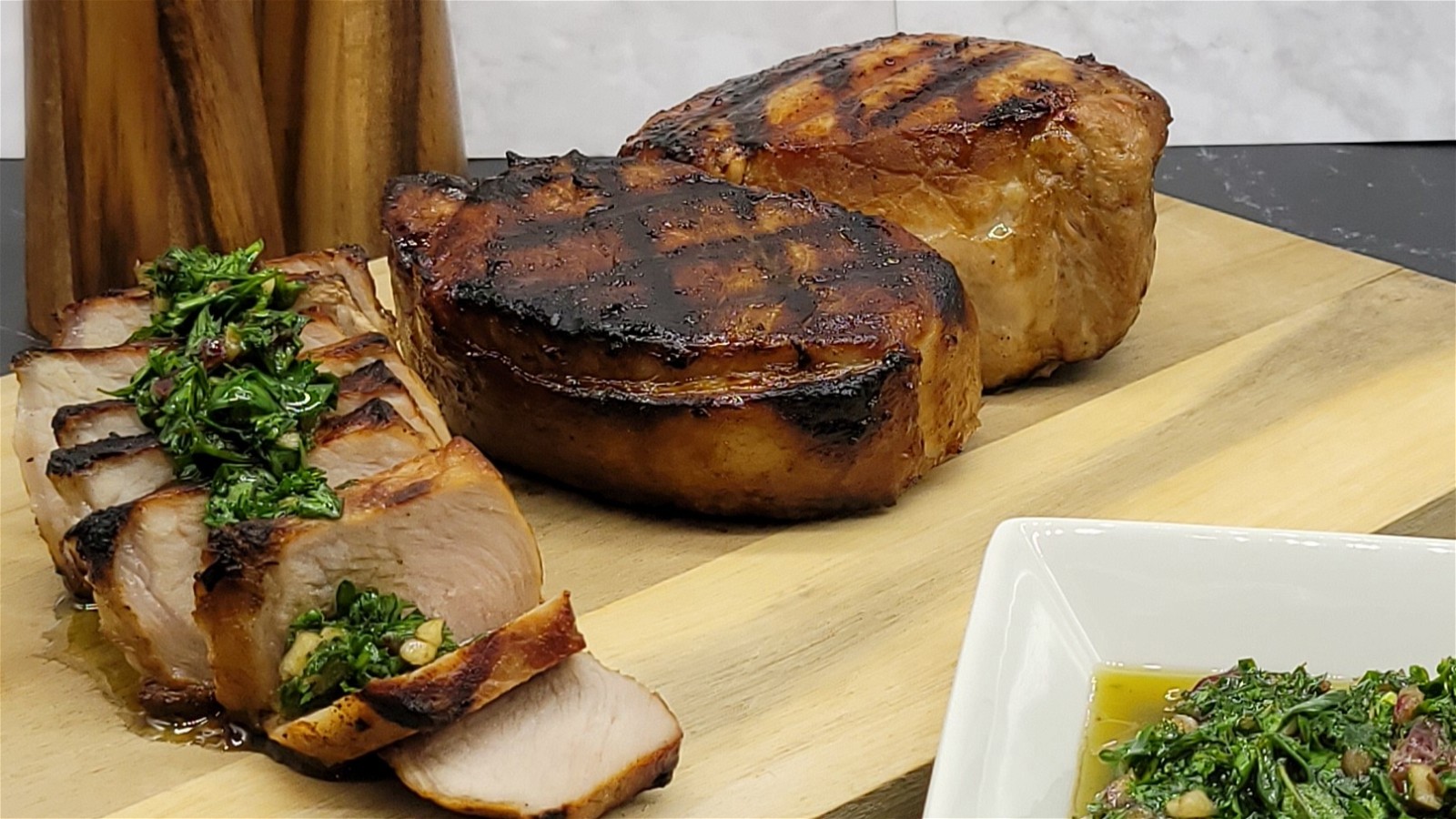 Image of Grilled Pork with Chimichurri Sauce