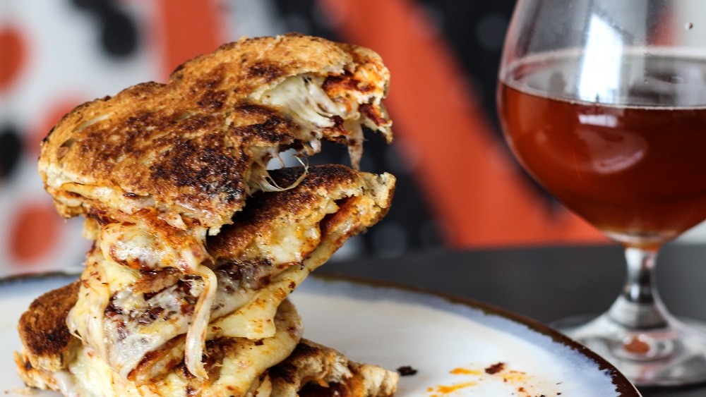 Image of Recipe: Grilled Cheese with Dense, Spicy Turkish Pepper Paste